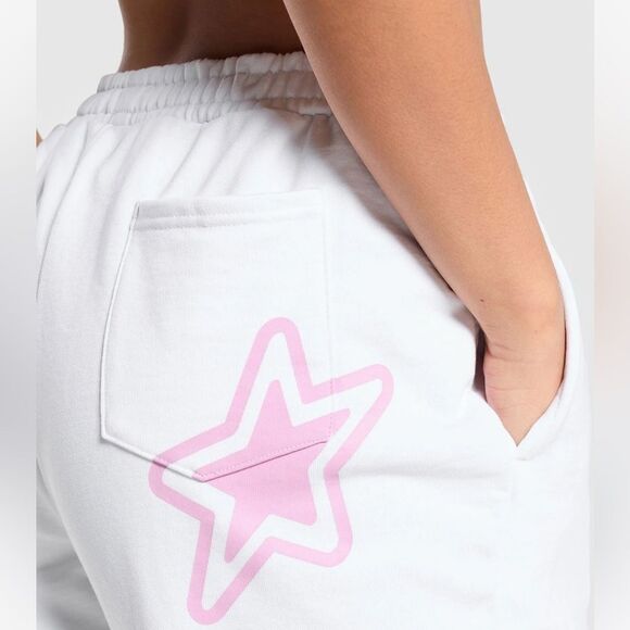 GYMSHARK LIFTING BADDIE GRAPHIC JOGGERS Oversized Fit White XXL NWT in packaging - Picture 5 of 8